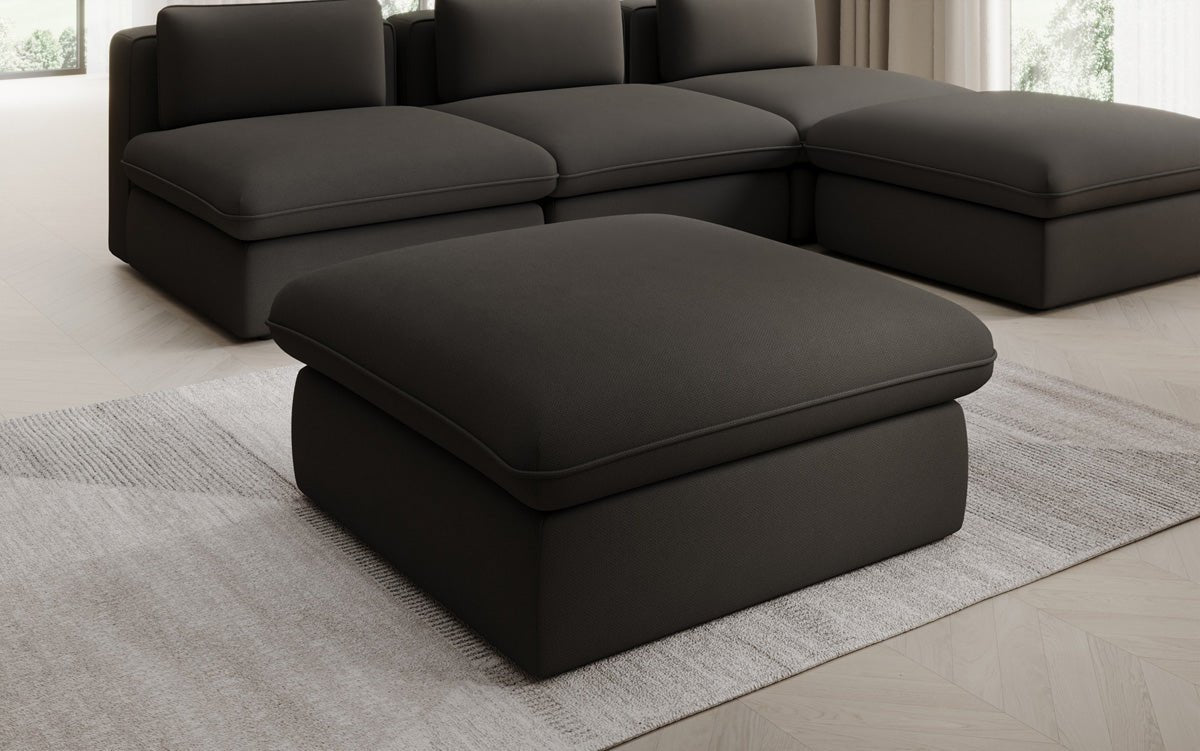 Gemütlicher Cuddle Beistellhocker, 90x90cm, Stoffbezug, Komfort für Ihr Zuhause