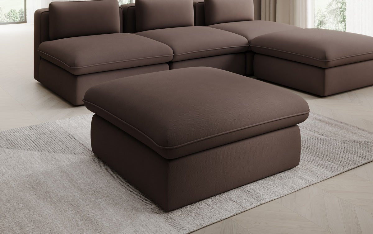 Gemütlicher Cuddle Beistellhocker, 90x90cm, Stoffbezug, Komfort für Ihr Zuhause