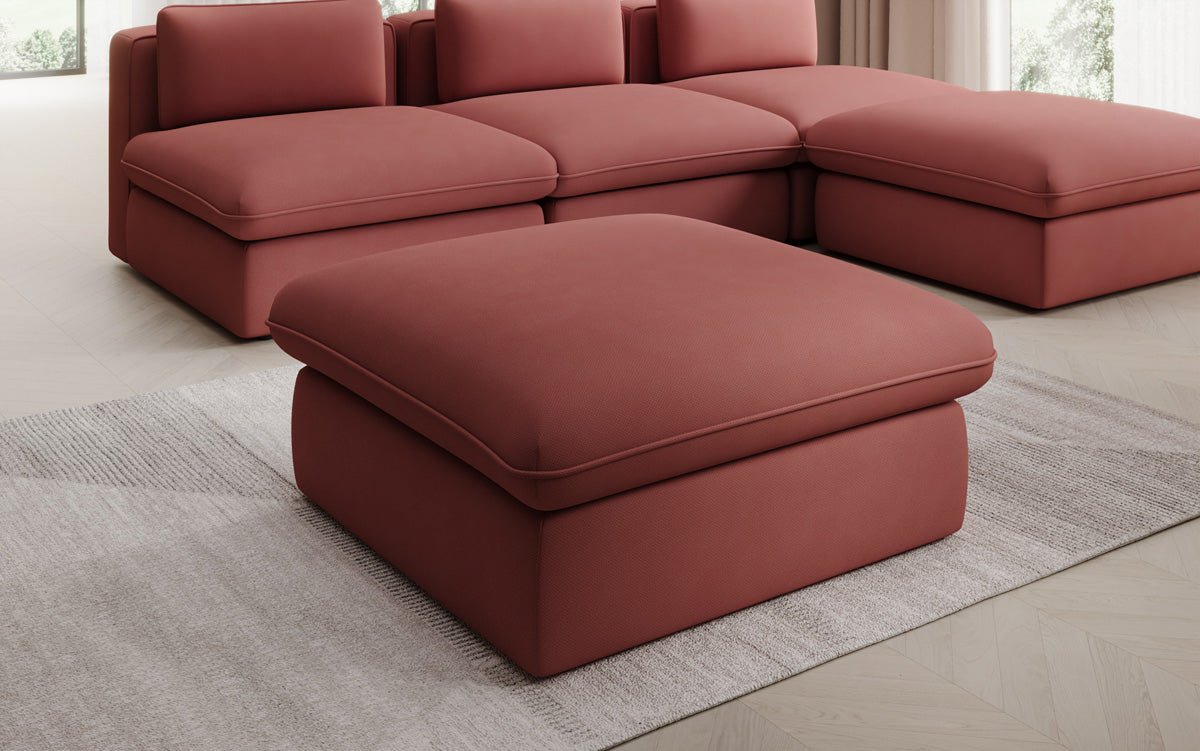 Gemütlicher Cuddle Beistellhocker, 90x90cm, Stoffbezug, Komfort für Ihr Zuhause