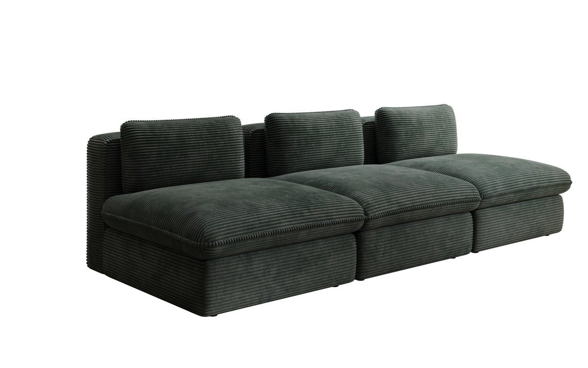 Luxuriöses Cord-Designer-Sofa Cuddle: Gemütlicher 3-Sitzer für modernes Wohnzimmer