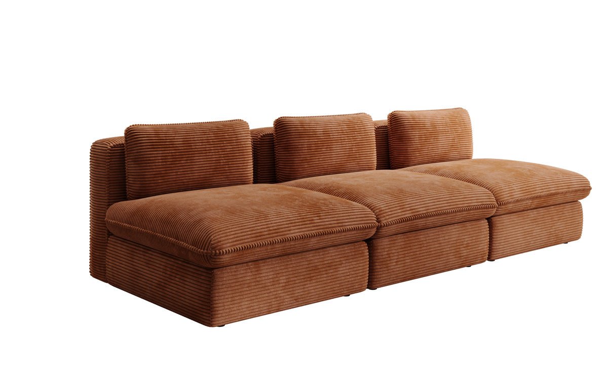 Luxuriöses Cord-Designer-Sofa Cuddle: Gemütlicher 3-Sitzer für modernes Wohnzimmer
