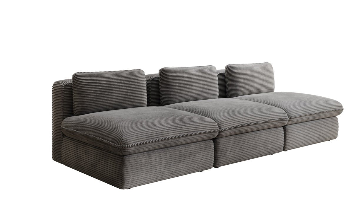 Luxuriöses Cord-Designer-Sofa Cuddle: Gemütlicher 3-Sitzer für modernes Wohnzimmer