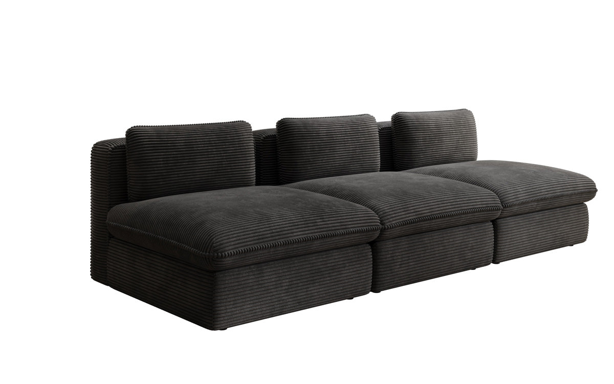 Luxuriöses Cord-Designer-Sofa Cuddle: Gemütlicher 3-Sitzer für modernes Wohnzimmer