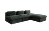 Gemütliches Designer L-Sofa Cuddle aus Cordstoff – Modernes Ecksofa Wohnzimmer