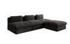 Gemütliches Designer L-Sofa Cuddle aus Cordstoff – Modernes Ecksofa Wohnzimmer