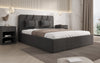 Luxuriöses Designer Polsterbett Alma mit Bouclé-Stoff und Stauraumfunktion