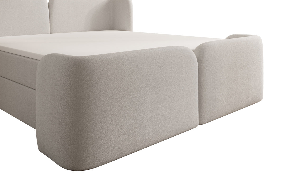 Riva Bouclé Boxspringbett mit Integriertem Stauraum – Luxuriöser Schlafkomfort und Elegantes Design