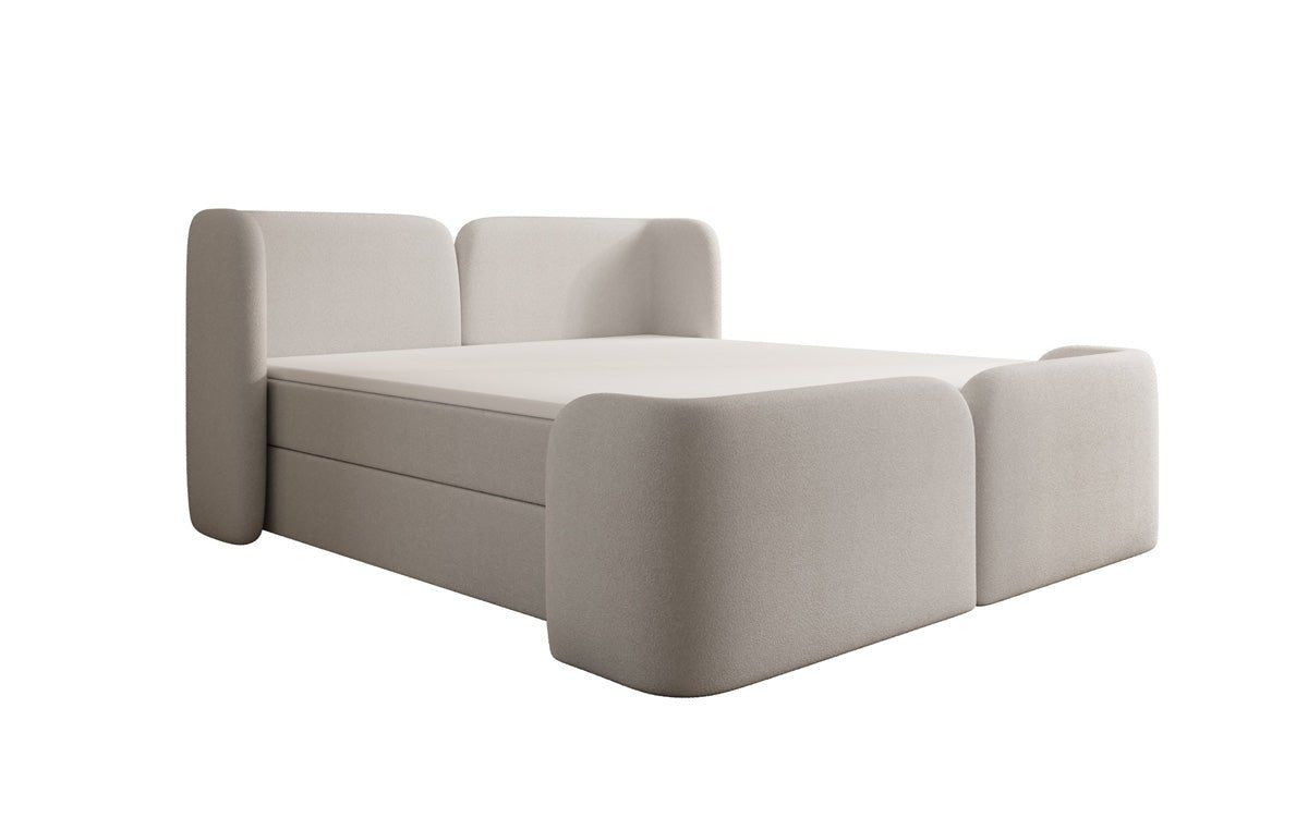 Riva Bouclé Boxspringbett mit Integriertem Stauraum – Luxuriöser Schlafkomfort und Elegantes Design