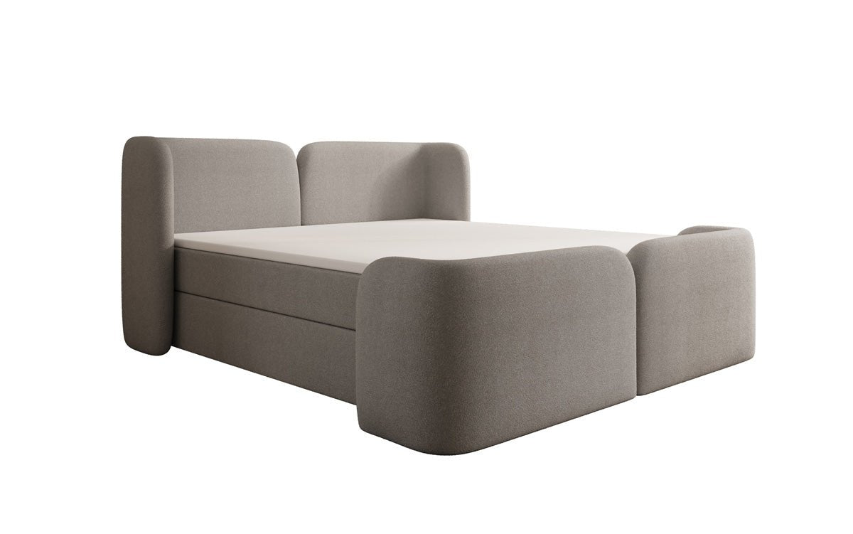 Riva Bouclé Boxspringbett mit Integriertem Stauraum – Luxuriöser Schlafkomfort und Elegantes Design
