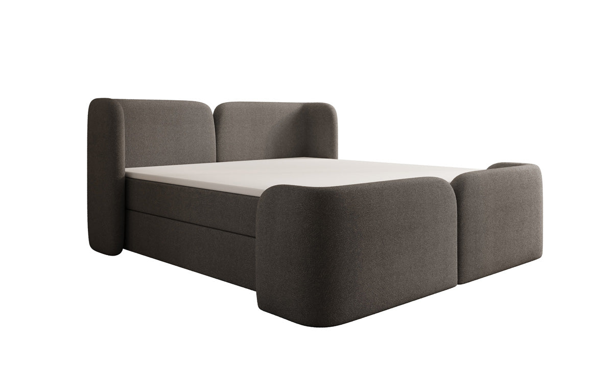 Riva Bouclé Boxspringbett mit Integriertem Stauraum – Luxuriöser Schlafkomfort und Elegantes Design