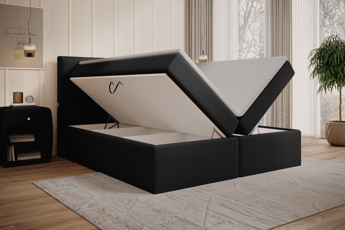 Carito Boxspringbett: Luxuriöser Schlaf, integrierter USB-Anschluss & cleverer Stauraum