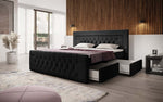 Lade das Bild in den Galerie-Viewer, Luxuriöses Diva Bouclé Boxspringbett mit USB, LED &amp; 2 Schubladen
