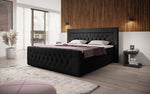 Lade das Bild in den Galerie-Viewer, Luxuriöses Diva Bouclé Boxspringbett mit USB, LED &amp; 2 Schubladen
