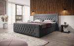 Lade das Bild in den Galerie-Viewer, Luxuriöses Diva Bouclé Boxspringbett mit USB, LED &amp; 2 Schubladen
