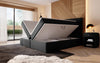 Luxuriöses Boxspringbett Sejour Bouclé mit LED-Beleuchtung & Stauraum