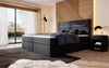 Luxuriöses Boxspringbett Sejour Bouclé mit LED-Beleuchtung & Stauraum