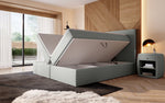 Lade das Bild in den Galerie-Viewer, Luxuriöses Boxspringbett Sejour Bouclé mit LED-Beleuchtung &amp; Stauraum
