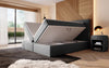 Luxuriöses Boxspringbett Sejour Bouclé mit LED-Beleuchtung & Stauraum