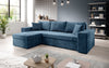 Denver Design Cord Ecksofa mit Schlaffunktion – Verwandlungssofa für Modernen Wohnkomfort