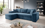 Lade das Bild in den Galerie-Viewer, Denver Design Cord Ecksofa mit Schlaffunktion – Verwandlungssofa für Modernen Wohnkomfort
