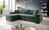 Denver Design Cord Ecksofa mit Schlaffunktion – Verwandlungssofa für Modernen Wohnkomfort