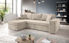 Denver Design Cord Ecksofa mit Schlaffunktion – Verwandlungssofa für Modernen Wohnkomfort