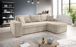 Lade das Bild in den Galerie-Viewer, Denver Design Cord Ecksofa mit Schlaffunktion – Verwandlungssofa für Modernen Wohnkomfort
