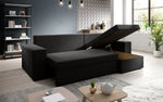 Lade das Bild in den Galerie-Viewer, Denver Designer-Ecksofa: Multifunktional, Gemütlich, Stoffbezug mit Schlaf- und Klappfunktion
