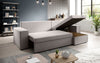 Denver Designer-Ecksofa: Multifunktional, Gemütlich, Stoffbezug mit Schlaf- und Klappfunktion