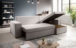 Lade das Bild in den Galerie-Viewer, Denver Designer-Ecksofa: Multifunktional, Gemütlich, Stoffbezug mit Schlaf- und Klappfunktion
