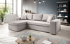 Denver Designer-Ecksofa: Multifunktional, Gemütlich, Stoffbezug mit Schlaf- und Klappfunktion