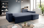Lade das Bild in den Galerie-Viewer, Denver Designer-Ecksofa: Multifunktional, Gemütlich, Stoffbezug mit Schlaf- und Klappfunktion
