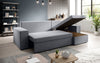 Denver Designer-Ecksofa: Multifunktional, Gemütlich, Stoffbezug mit Schlaf- und Klappfunktion