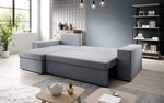 Lade das Bild in den Galerie-Viewer, Denver Designer-Ecksofa: Multifunktional, Gemütlich, Stoffbezug mit Schlaf- und Klappfunktion
