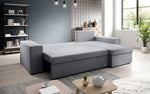 Lade das Bild in den Galerie-Viewer, Denver Designer-Ecksofa: Multifunktional, Gemütlich, Stoffbezug mit Schlaf- und Klappfunktion
