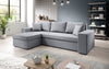 Denver Designer-Ecksofa: Multifunktional, Gemütlich, Stoffbezug mit Schlaf- und Klappfunktion