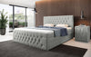 Luxuriöses Velutto Bouclé Boxspringbett mit Stauraum – Ultimativer Schlafkomfort