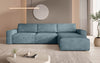 Yuma L Modulares Cord Ecksofa mit Schlaffunktion und Stauraum