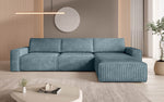 Lade das Bild in den Galerie-Viewer, Yuma L Modulares Cord Ecksofa mit Schlaffunktion und Stauraum
