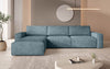 Yuma L Modulares Cord Ecksofa mit Schlaffunktion und Stauraum