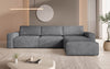 Yuma L Modulares Cord Ecksofa mit Schlaffunktion und Stauraum