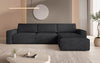 Yuma L Modulares Cord Ecksofa mit Schlaffunktion und Stauraum