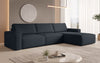 Luxuriöses Modulares Ecksofa Yuma L: Stilvoll, Bequem, Anpassbar, Bouclé-Stoff