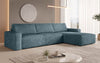Yuma L Modulares Cord Ecksofa mit Schlaffunktion und Stauraum