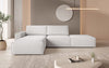 Luxuriöses Modulares Ecksofa Yuma mit Bouclé-Stoff und Beistellhocker – Perfekt für Ihr Wohnzimmer