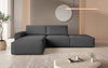 Luxuriöses Modulares Ecksofa Yuma mit Bouclé-Stoff und Beistellhocker – Perfekt für Ihr Wohnzimmer