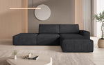 Lade das Bild in den Galerie-Viewer, Luxus Yuma Ecksofa mit Cordbezug: Modulares Design, integrierter Hocker
