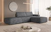 Luxus Yuma Ecksofa mit Cordbezug: Modulares Design, integrierter Hocker