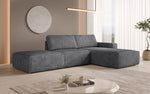 Lade das Bild in den Galerie-Viewer, Luxus Yuma Ecksofa mit Cordbezug: Modulares Design, integrierter Hocker
