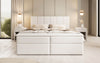 Aurelia Boxspringbett Kunstleder, cleverem Stauraum, inklusive Premium Topper